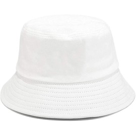 DRESHOW Fishing Hat, Sun Hat, Outdoor Foldable Summer Hat, Bucket Hat, Beach Hat for Men and Women, 36-White