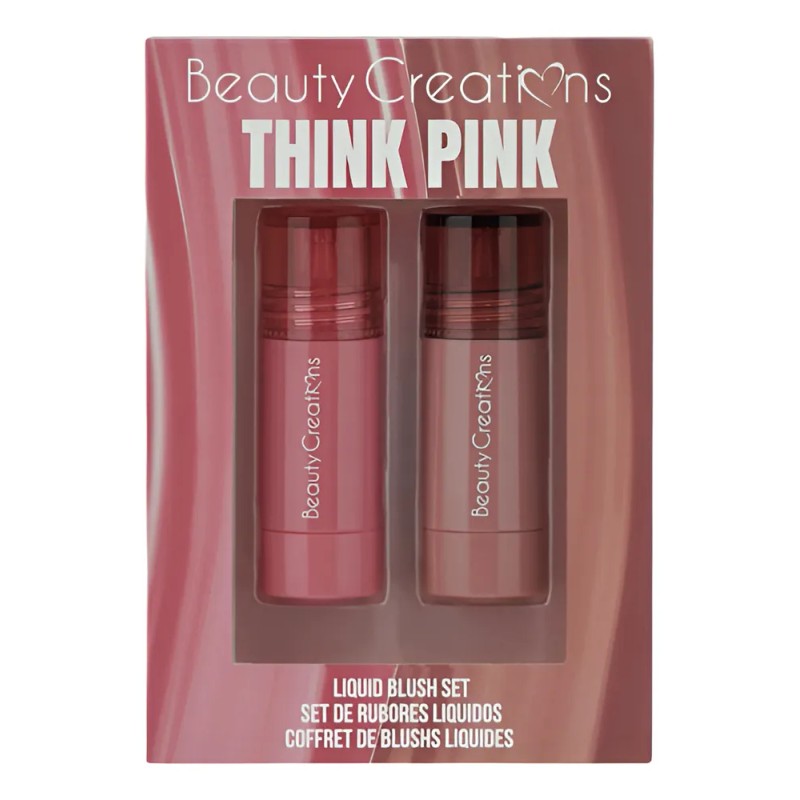 Set Rubores Liquidos Naturales Think Pink Beauty Creations® Tono Del
