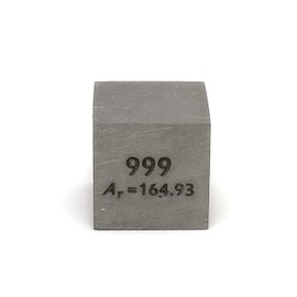 Elemental Specimen Holmium Ho 0.4 inch (10 mm) Square Cube, Engraved A Type
