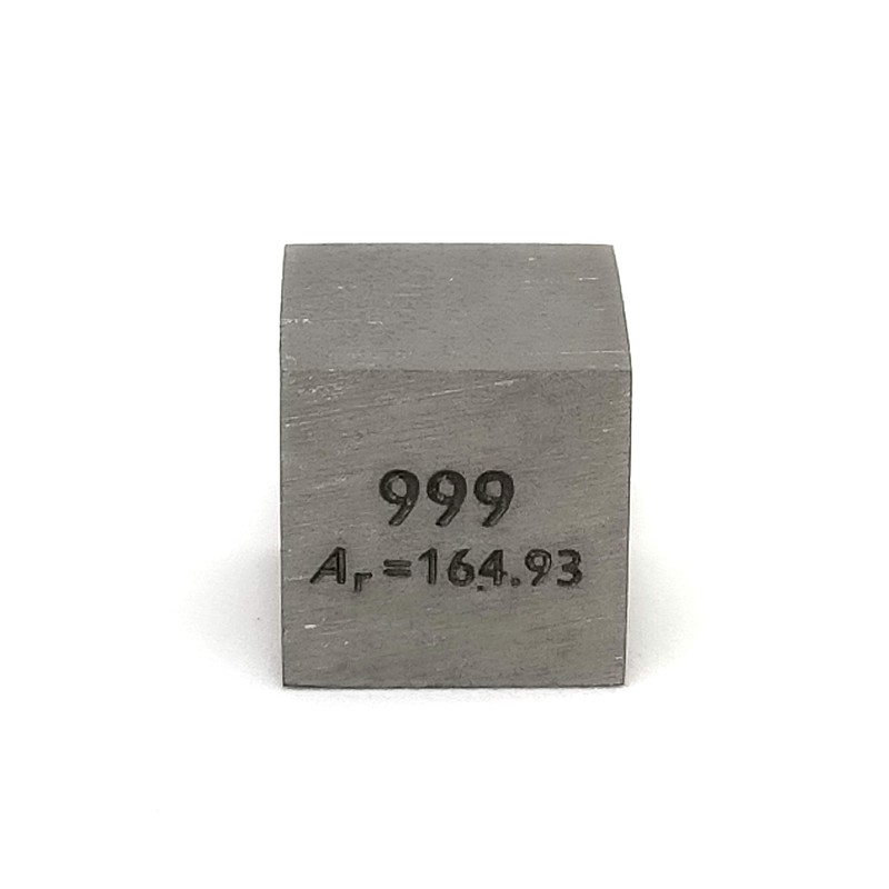 Elemental Specimen Holmium Ho 0.4 inch (10 mm) Square Cube,