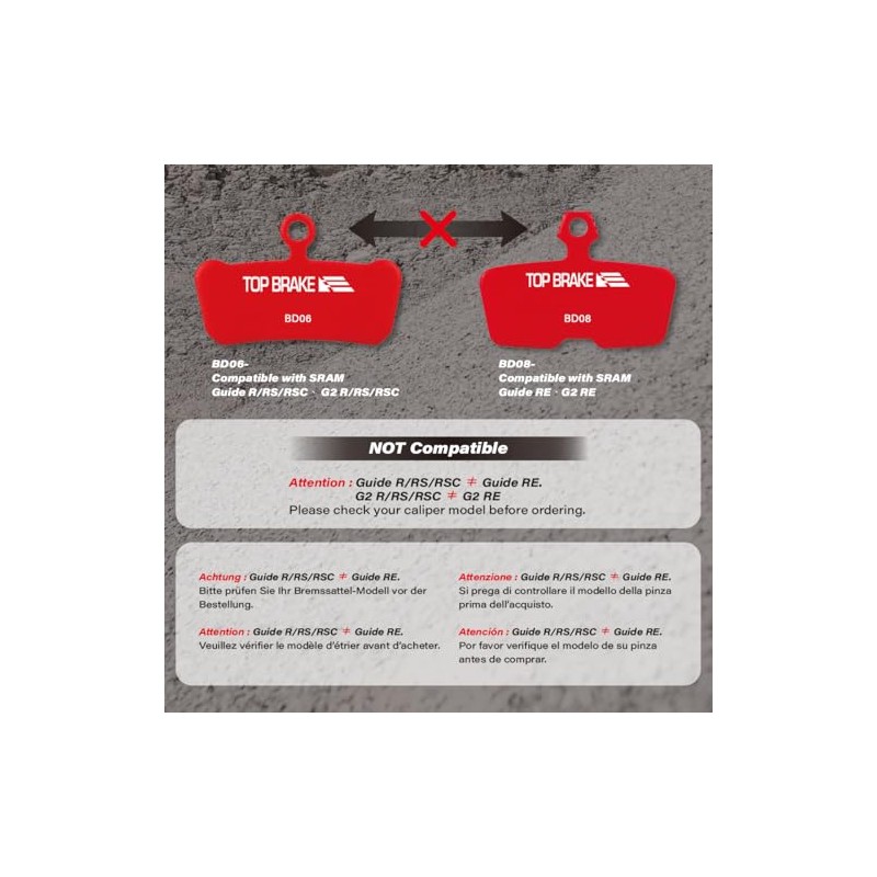 Top Brake Pastillas de Freno de Disco Bicicleta para AVID
