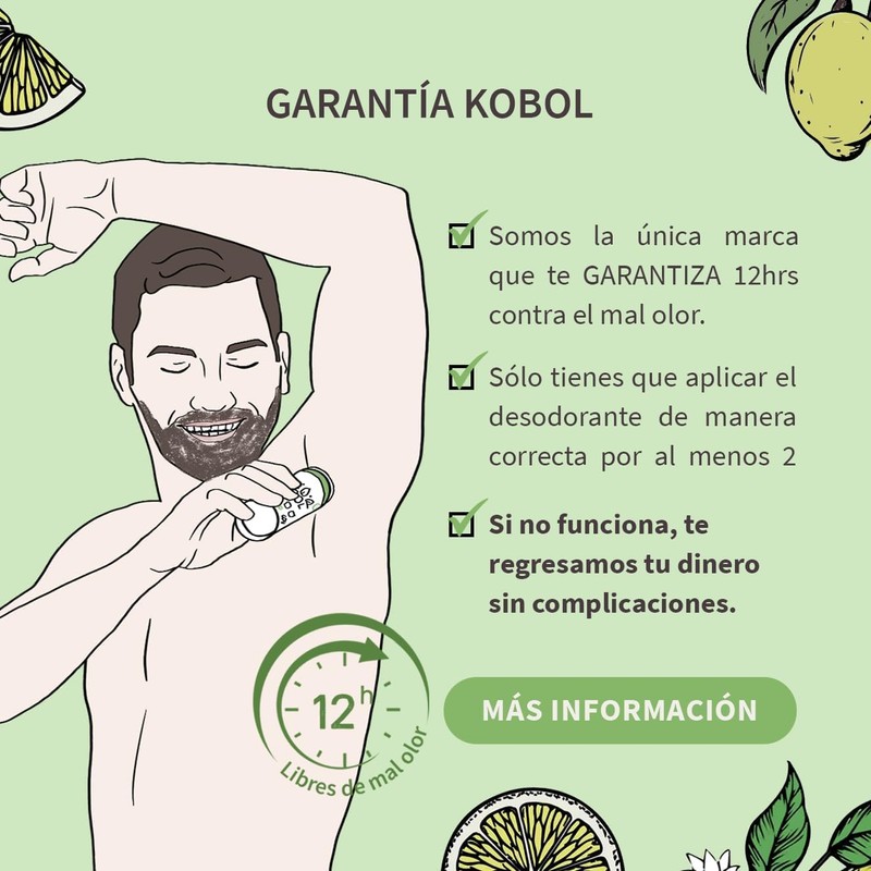 KOBOL NATURA| 3 Piezas de Desodorante Natural Eucalipto-Limón Vegano Push