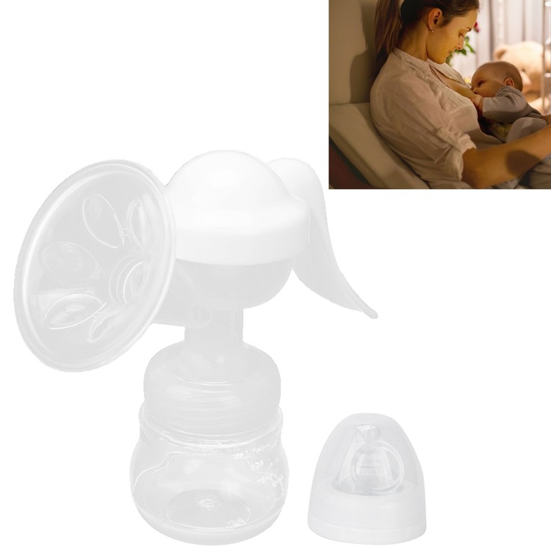 Portable Manual Breast Pump Single Hand Breast Pump Plastic Breastfeeding