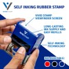 Late! Teacher Self Inking Rubber Stamp (Blue Ink) - Large