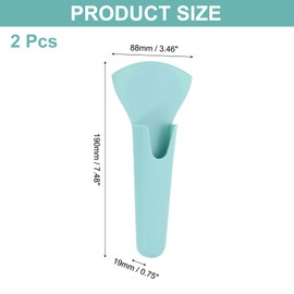 sourcing map 2 Pcs Magnetic Scissor Holder, 7.48" x 3.46" Plastic Scissors Cover Durable Waterproof Protector Portable with Long Magnetic Absorber for Kitchen Shears, Blue