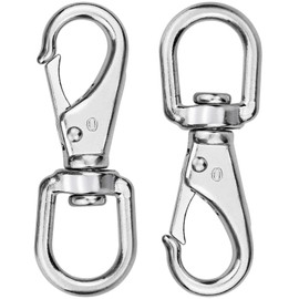 KUPINK 2Pcs 360°Swivel Trigger Clips Swivel Snap Hooks Swivel Trigger Clips Stainless Steel Clips Clasp for Dog Leashes Camping Hiking Keyring