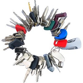 56 Heavy Equipment Keys Master Set, Original Construction Machine Ignition Keys Fits Caterpillar CAT JCB Case John Deere Komatsu Kubota Yanmar Linde Takeuchi Ford Holland Volvo