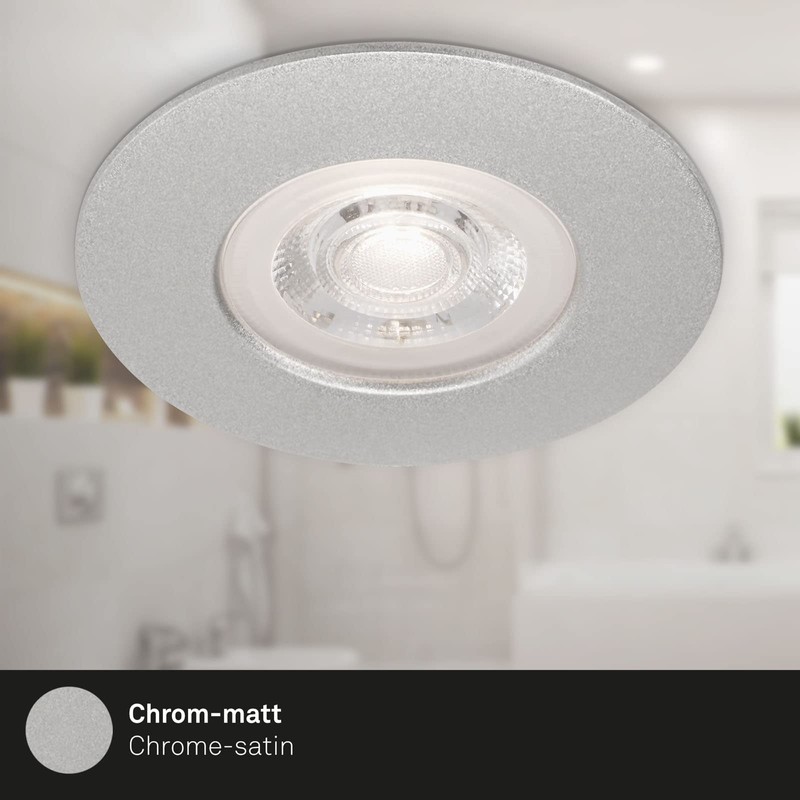 BRILONER Leuchten - 4er Set Einbauleuchten Decke LED, Einbaulampen ultraflach,