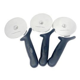 3 Pack of 4" Pizza Wheels for Commercial Kitchens - Columbia Cutlery