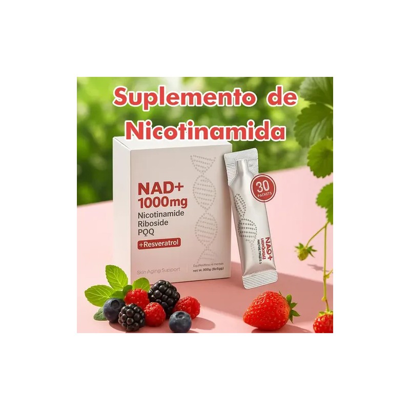 Nad 1000mg Nicotinamida Ribósido Pqq Resveratrol 30pcs