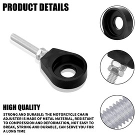 CNCMOTOK 2pcs 12mm Chain Tensioner Adjusters Fit For Honda XR CRF 50 70 Bike Scooter(Black)