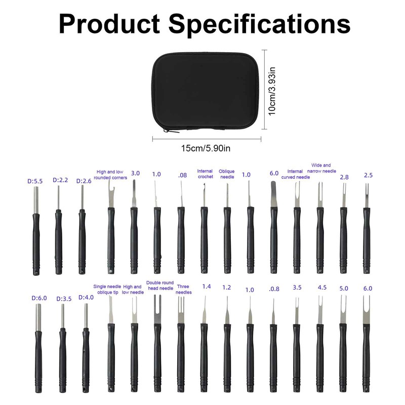 xnnmzhao Terminal Removal Tool Set, 30 Pieces Car Cable Plug