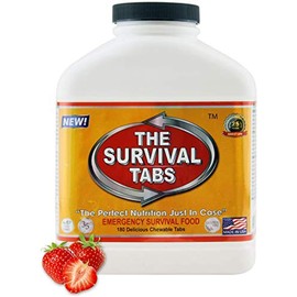 Survival tabs 15 days emergency food supply delicious strawberry exp 25 year