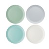 KitchenCraft Colourworks Plastic Dinner Plates, Classics Colours, Set of 4