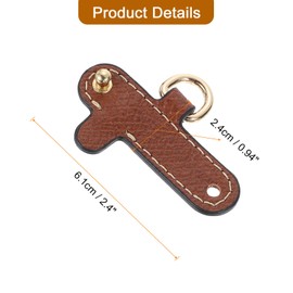 sourcing map 4Pcs Leather Purse Straps, 6.1cmx2.4cm Punch-Free Buckle Bag Strap Transformation Accessories for Mini Bag Handbag Crossbody Shoulder Strap, Brown