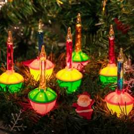 Brightown Multicolor Christmas Bubble Lights with 7 Clear Bulbs, UL Listed for Holiday Christmas Celebrations Lighting, Green Wire