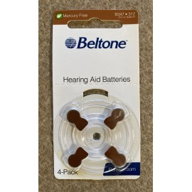Beltone Hearing Aid Zinc Air Batteries 4-Pack 1.45V B347 312 Sealed Exp 5/2025