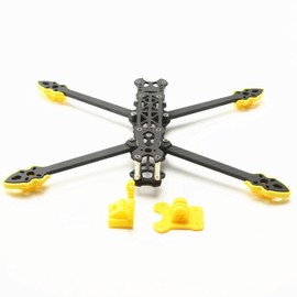 Mark4 7inch 295mm with 5mm Arm Quadcopter Frame 3K Carbon Fiber 7'' FPV Freestyle  Remote Control Racing Drone with Yellow Print Parts for DIY FPV