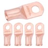 SELTERM 5pcs 2/0 AWG 3/8" Stud Copper Wire Lugs, Battery