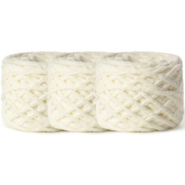 Paquete de 3 hilos gruesos de chenilla esponjosos para ganchillo de 100 g (65.6 yardas) – hilo de bebé para ganchillo suave – hilo de terciopelo para manta de ganchillo – hilo de ganchillo Amigurumi