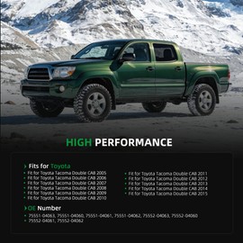 Riyhch 2Pcs Left and Right Side Roof Molding Drip Weatherstrips Fit for Toyota Tacoma Double CAB 2005-2015, Roof Moulding Trim Seal Kit Replace 75551-04062, 75551-04061, 75551-04060, 75552-04062