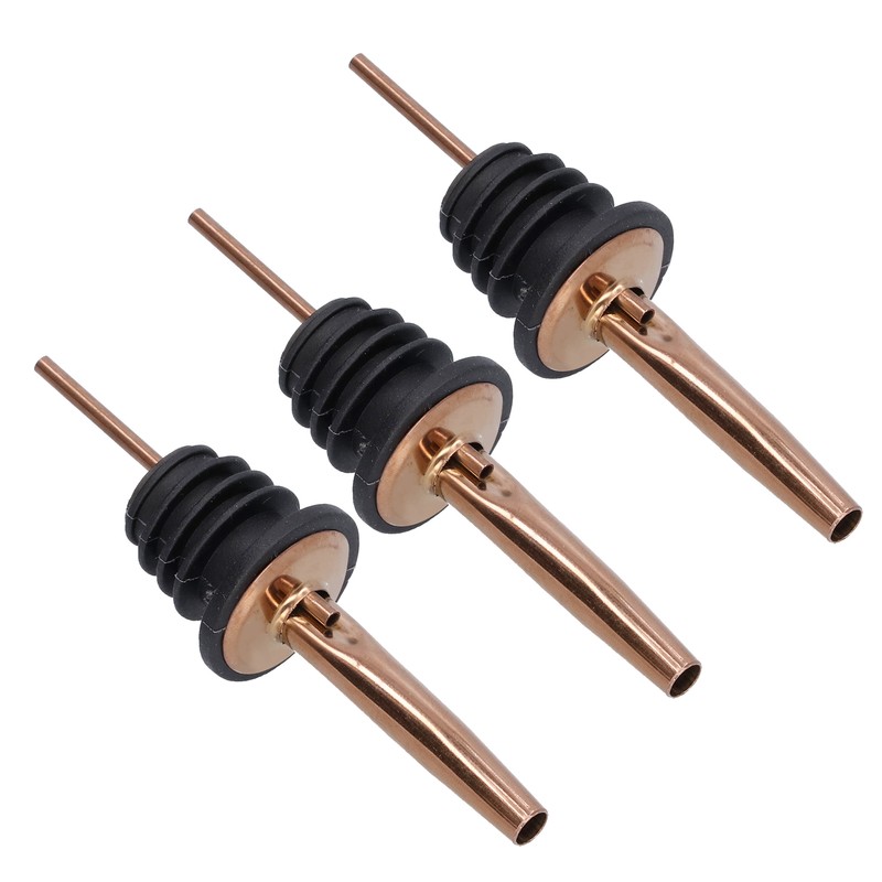 10Pcs Liquor Pourer Stainless Steel Wine Pourer Stopper Bar Tool
