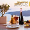 BULK PARADISE Assorted Reddish Glass Bottles with Corks, 6 Pack,