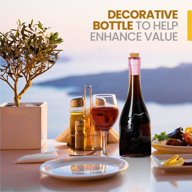 BULK PARADISE Assorted Reddish Glass Bottles with Corks, 6 Pack,