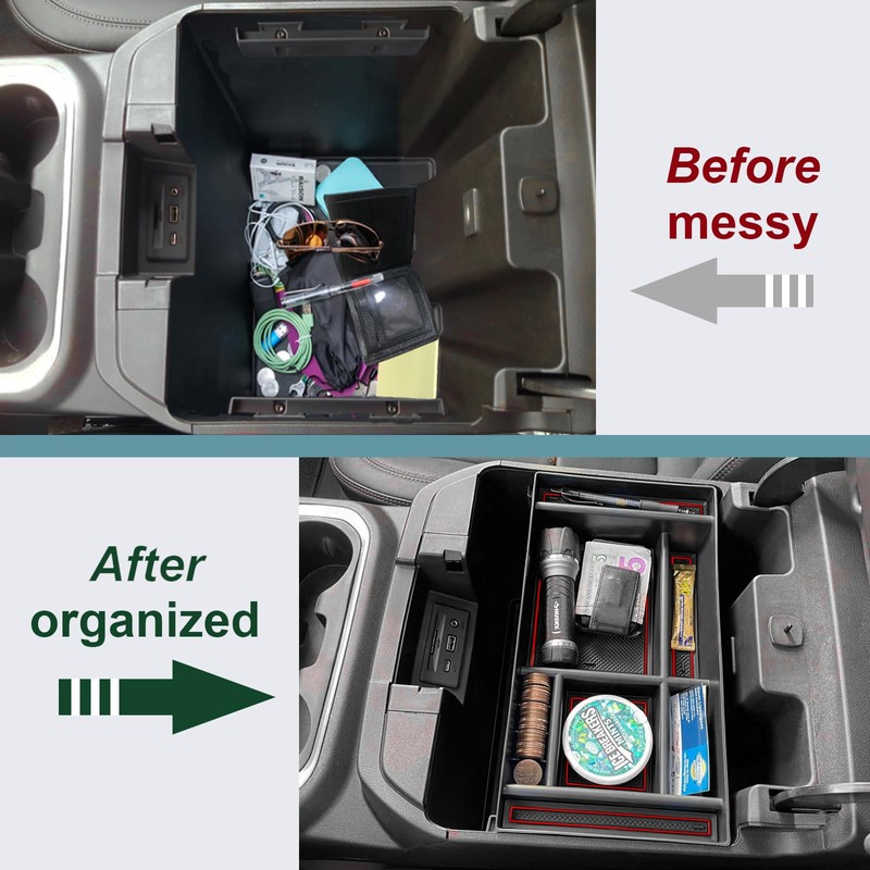 PIMCAR Center Console Organizer Compatible with 2019-2022 Chevy Silverado 1500/GMC