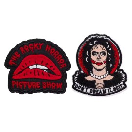 Unbranded (2) ROCKY HORROR PICTURE SHOW - 1975 MUSICAL MOVIE - Embroidered Iron-On Patches