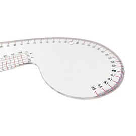 Nähmit 1" x 16" (2.5 x 40 cm) Clear Plastic Curve Ruler for Armhole, Arm Ball, Shoulder and Neck