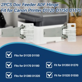 2PCS Doc Feeder ADF Hinge Fit for Canon Printer D1120 D1150 D1170 D1180 D1320 D1350 D1370 D1520 D1550 MF8030 MF8040 MF8050 MF8080 MF8230 MF8280 MF8330 MF8340 MF8350, Grey