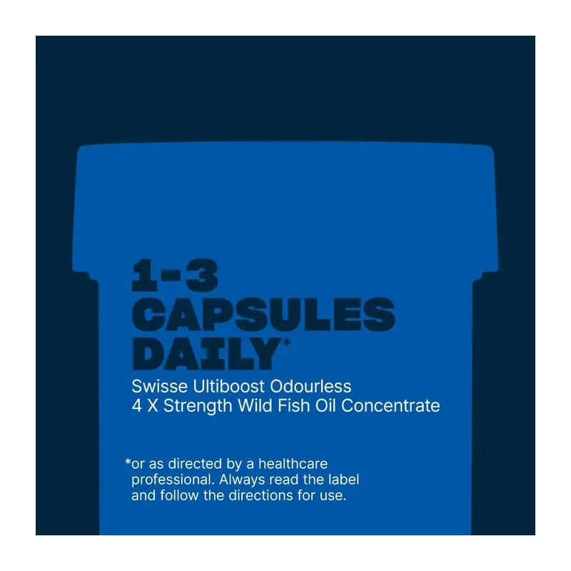 Swisse Ultiboost Odourless 4 X Strength Wild Fish Oil Concentrate