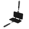 Double Waffle Baking Pan, Aluminum Stovetop Waffle Maker with Even