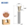 HUHAO Dovetail Router Bit 1/4" Shank 7/8" Dia Carbide Half-Blind