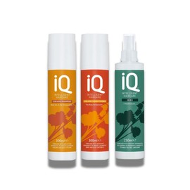 IQ Volume Shampoo 300ml & Conditioner 300ml with 10-in-1 Hair Treatment 250ml – Weightless volume boost, frizz control, thermal protection, and lasting hydrationong-lasting hydration.