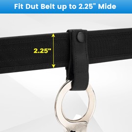 Ukontagood 2 PCS Handcuff Strap, Handcuff Holder with Velcro, Hinged Cuffs Carrier Quick Release Clip Hook for ASP Handcuff for Duty Belt Law Enforcement Police Sheriff