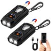 Ciwuzxs EDC Flashlight Clip-On Light, Mini Keychain Flashlight, 7 Lighting