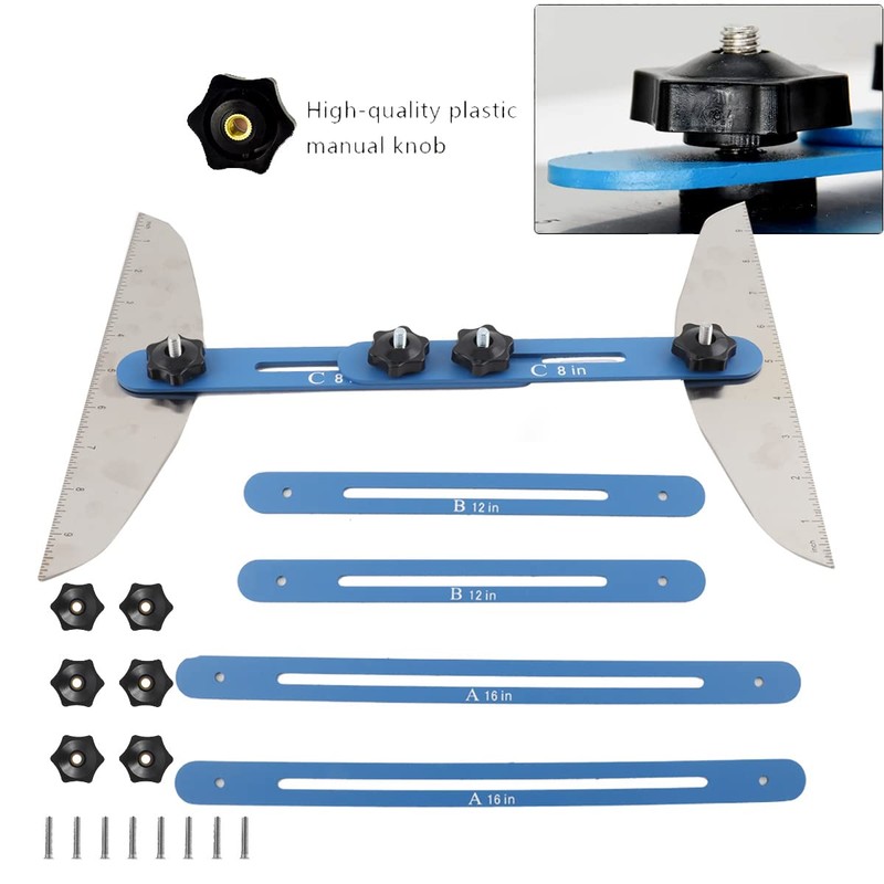 EWANYO Stair Tread Template Tool, Metal Stair Tread Gauge Shelf