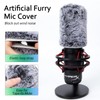 WIBOND QuadCast Mic Cover Set, Sponge Pop Filter Furry Windscreen