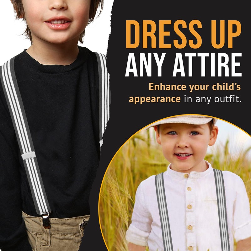 Suspenders for Kids - 1 Inch Suspender Perfect for Tuxedo-