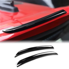 KUNGKIC Pack of 2 ABS Rear Wing Trim Spoiler Extension Lip Fins Decorative Stickers Compatible with Mini Cooper F55 F56 S/JCW 2014-2022 Accessories, Cool Exterior Decoration, Sporty Style (Black)