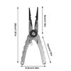 Saltwater Fishing Pliers Aviation Aluminum Unibody with Tungsten Blades Corrosion-Proof