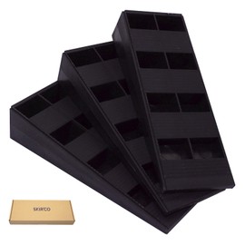 SKIR'CO (Pack of 4) Black Plastic Ridging Wedges 120x44x25mm Leveling Spacer Wedges Interlocking Wedges