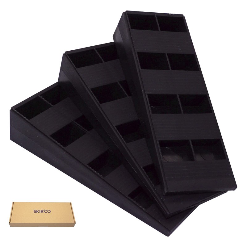 SKIR'CO (Pack of 4) Black Plastic Ridging Wedges 120x44x25mm Leveling