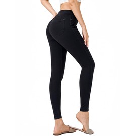 Arise Myst Women's Denim Jeggings Stretch Pull-On Jegging Casual Pants with Pockets Black