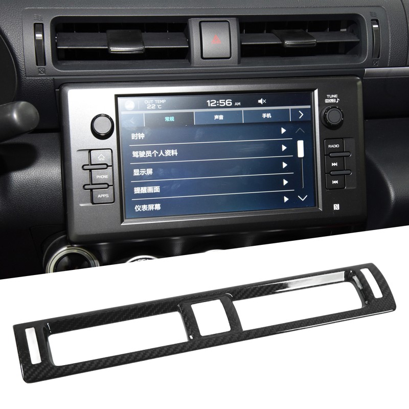 Center Console Air Outlet Cover Carbon Fiber Dashboard AC Vent