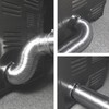 Deflecto Semi Rigid Aluminum Duct with Attached Connectors, Silver, 4"