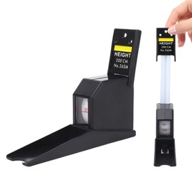 Clinic Wall Mounted Measuring Tape,Height Meter, Retractable Measuring Tape Ruler Wall Stadiometer Metal Tool (White) 2 Meters Height Stature Meter (Black)