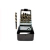 29PC Left Hand Industrial Black & Gold Drill Bit Set